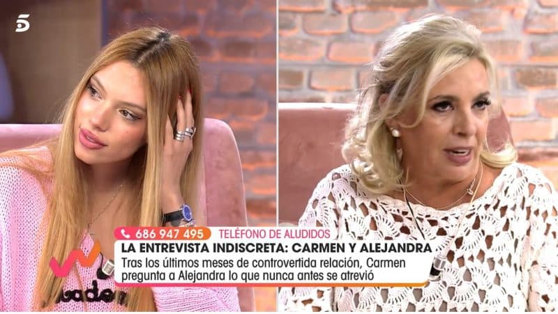 Alejandra Rubio para los pies a Carmen Borrego: "Piensas que todo el mundo está en tu contra"