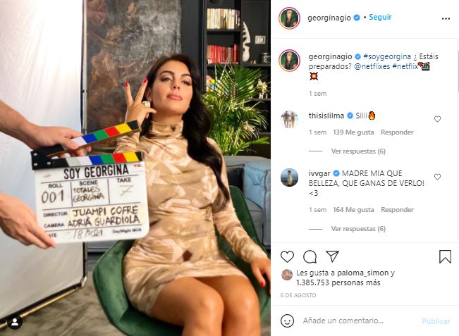 Captura Instagram Georgina Rodríguez documental netflix