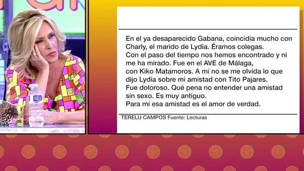 Lydia Lozano arremete contra Terelu: "Si te molesta que hablen de tu hija, no hables de Charly"