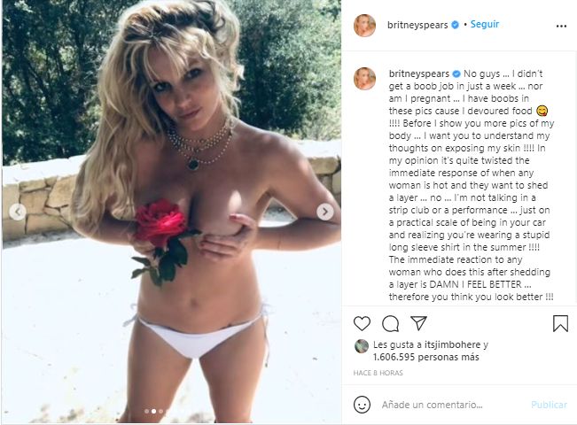 Captura Instagram Britney Spears topless