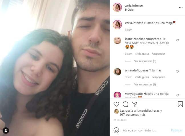 Captura Instagram Carla Vigo con su novio Álvaro