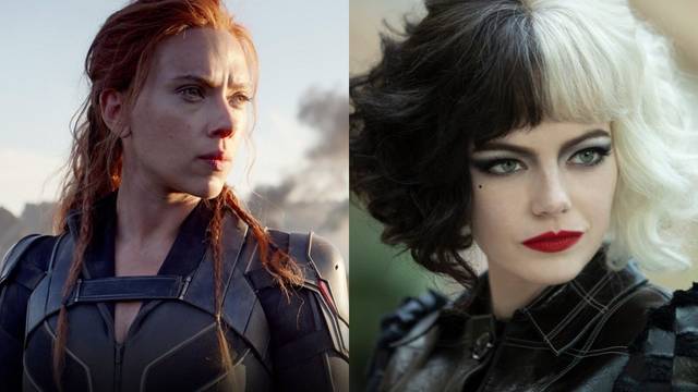 Emma Stone y Scarlett Johansson Viuda Negra y Cruella de Vil