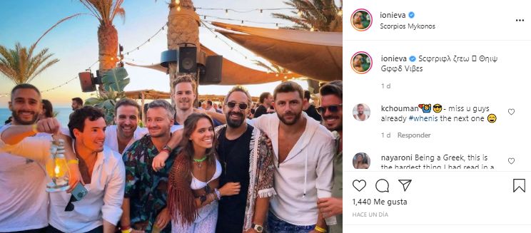 Iñigo Onieva fiesta en Mykonos Instagram