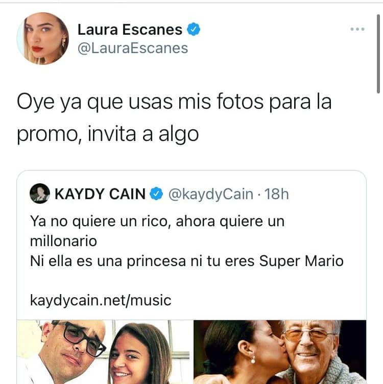 Laura Escanes huye de las redes, corte de manga incluido, por ser la 'sugar baby' de Risto Mejide