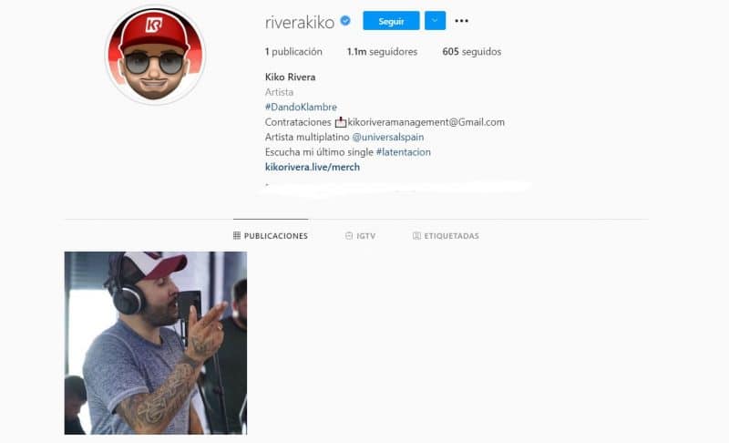 kiko rivera instagram vacio