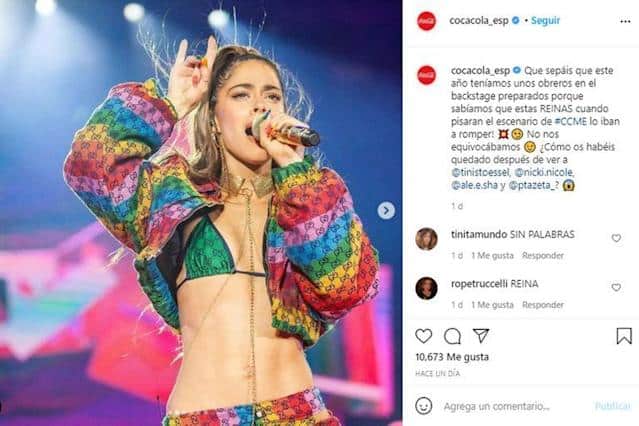 El impresionante look multicolor que Gucci creó para Tini Stoessel