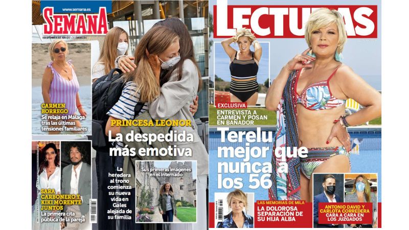 Terelu Campos y Carmen Borrego portadas revistas