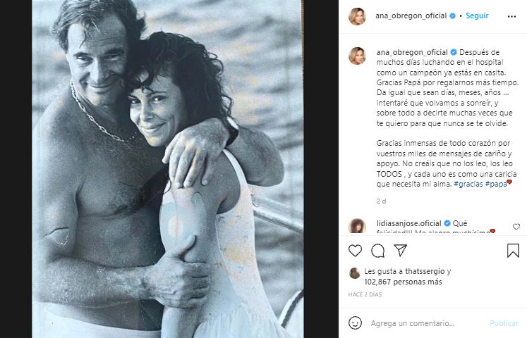 Captura Instagram Ana Obregon Padre Antonio Garcia