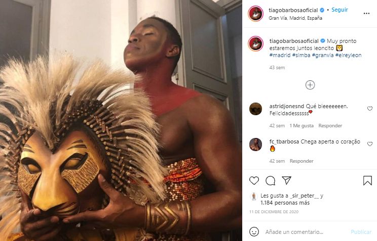 Captura Instagram Tiago Barbosa El Rey León