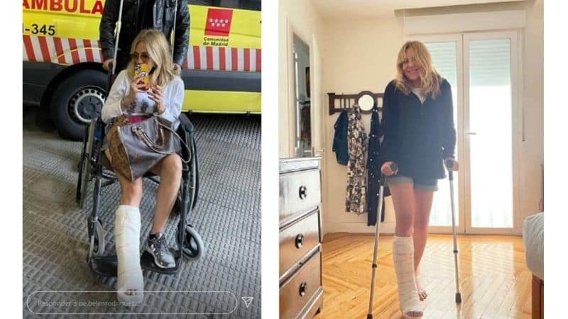 Belén Rodríguez se rompe la pierna
