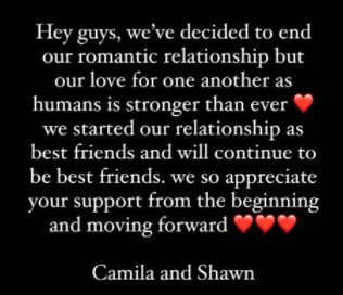 Shawn Mendes Camila Cabello ruptura