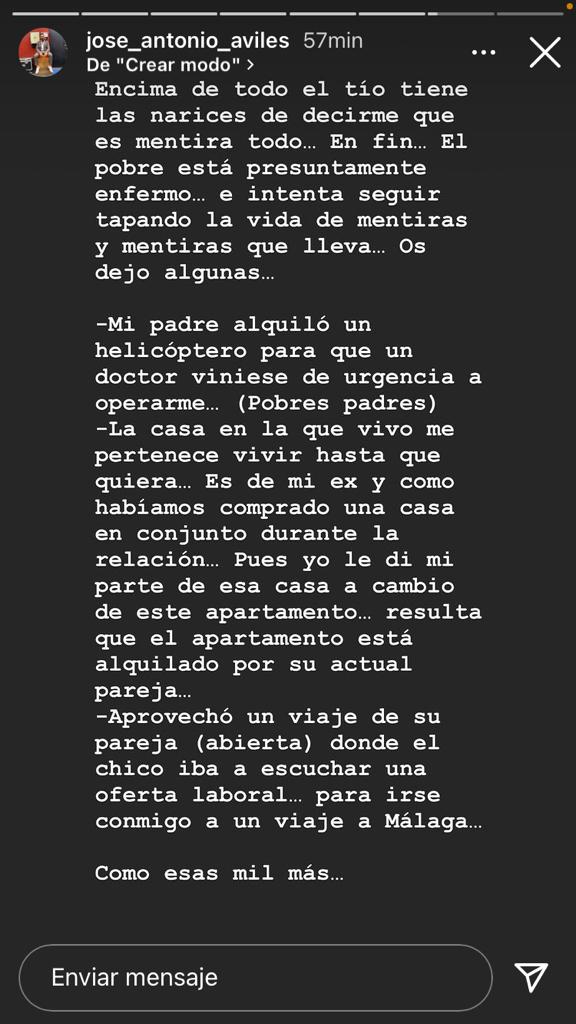 Jose Antonio Avilés descubre que su pareja tiene otro novio o "tres o cuatro..."