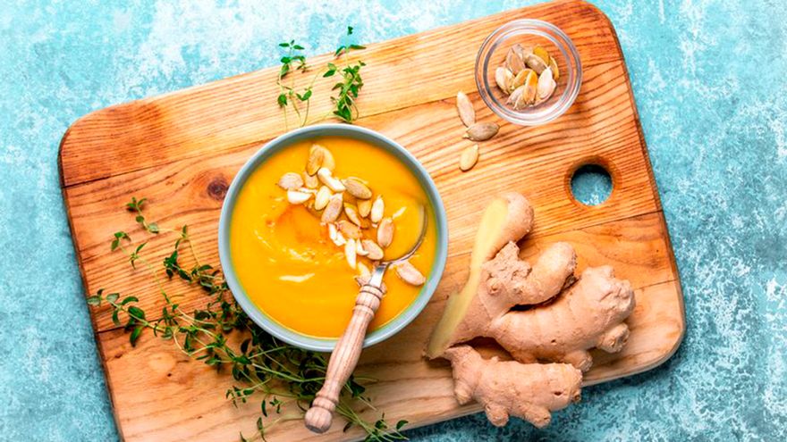 Crema de calabaza y curry, cena baja en grasas e ideal para adelgazar
