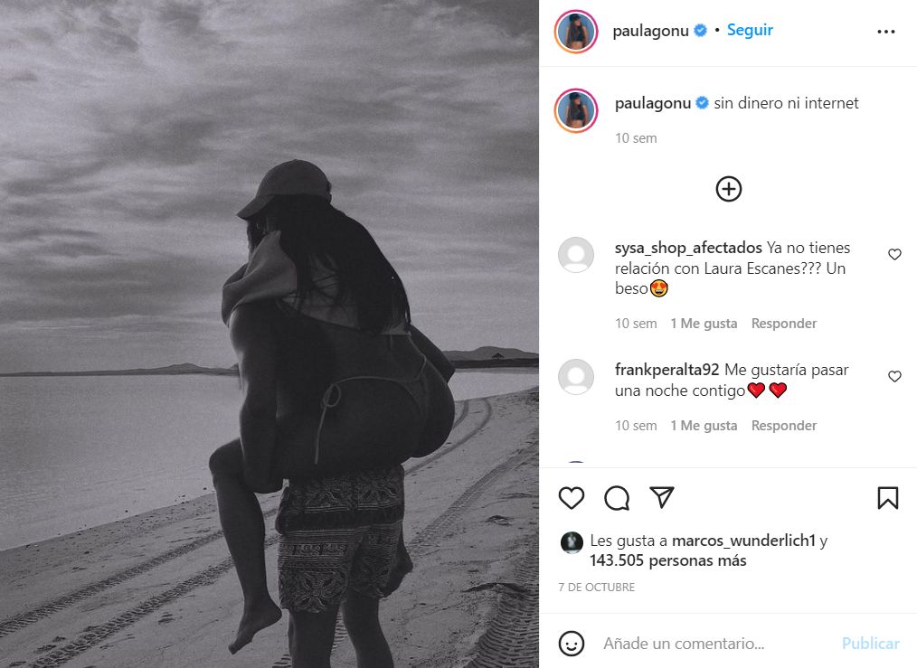 Paula Gonu instagram novio