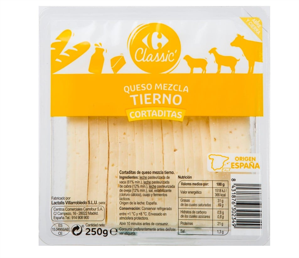 queso mezcla tierno
