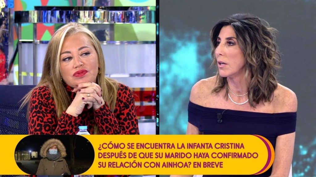 Paz Padilla abandona el plató de 'Sálvame' tras su enfrentamiento sobre las vacunas con Belén Esteban