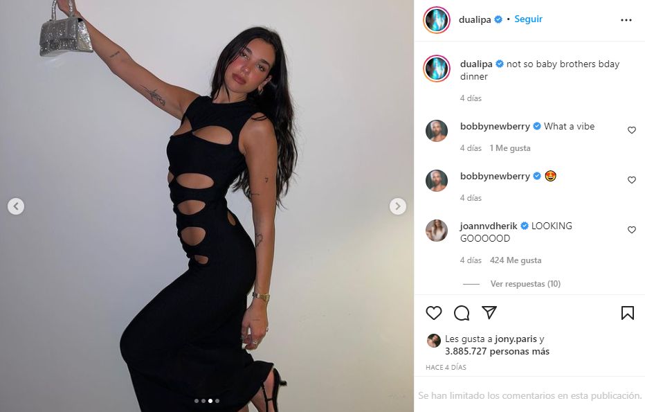 Dua Lipa vestido que se parece al de Kendall Jenner
