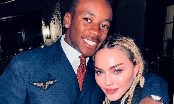 Madonna y su hijo David Banda