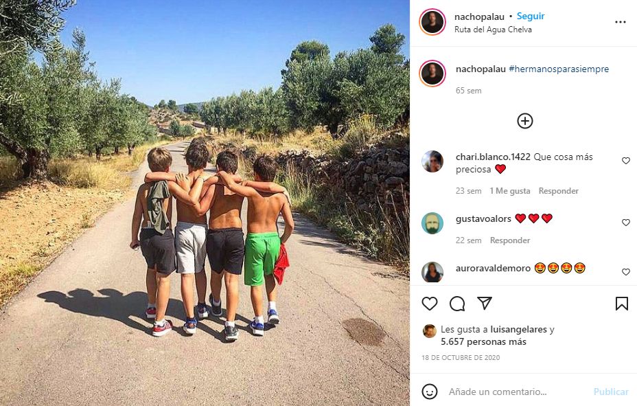 Nacho Palau - Instagram imagen de sus hijos
