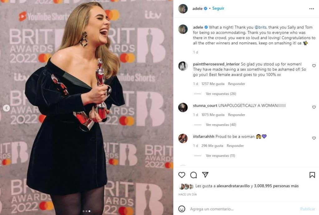 Adele gana Brit Award 2022