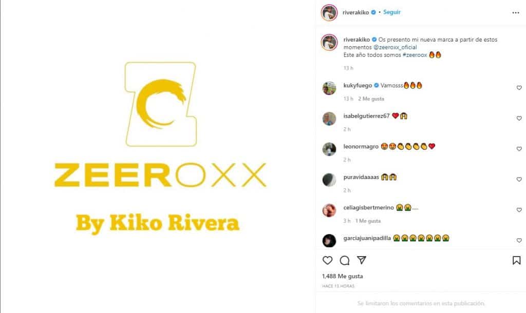Kiko Rivera nueva marca de ropa Instagram - Zeeroxx