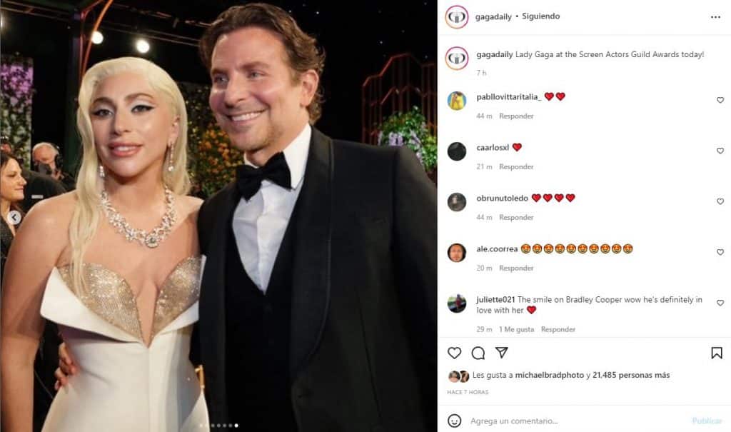 Lady Gaga y Bradley Cooper - Instagram Gaga Daily