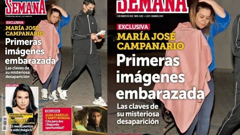 Revista Semana Montaje embarazo María José Campanario