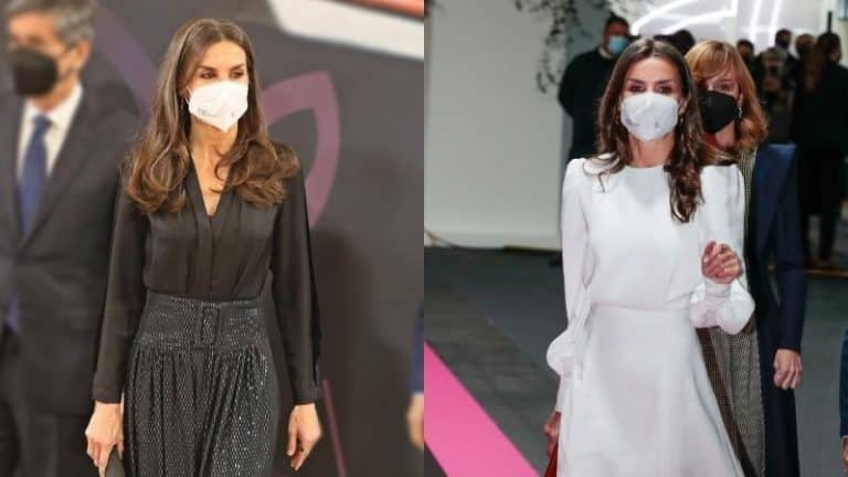 La Reina Letizia pasa del total look negro al blanco en menos de 12 horas