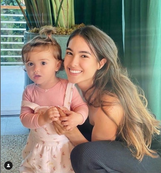 Sharon Fonseca y su hija