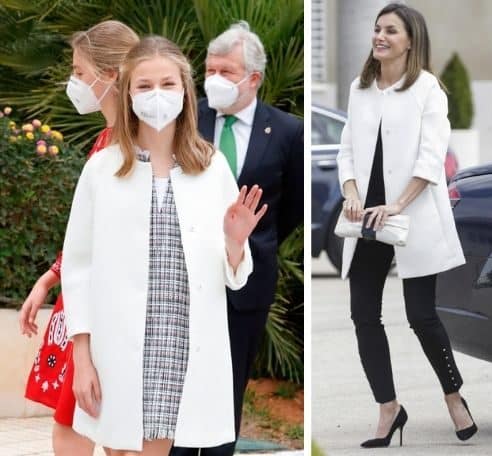 leonor princesa abrigo blanco letizia