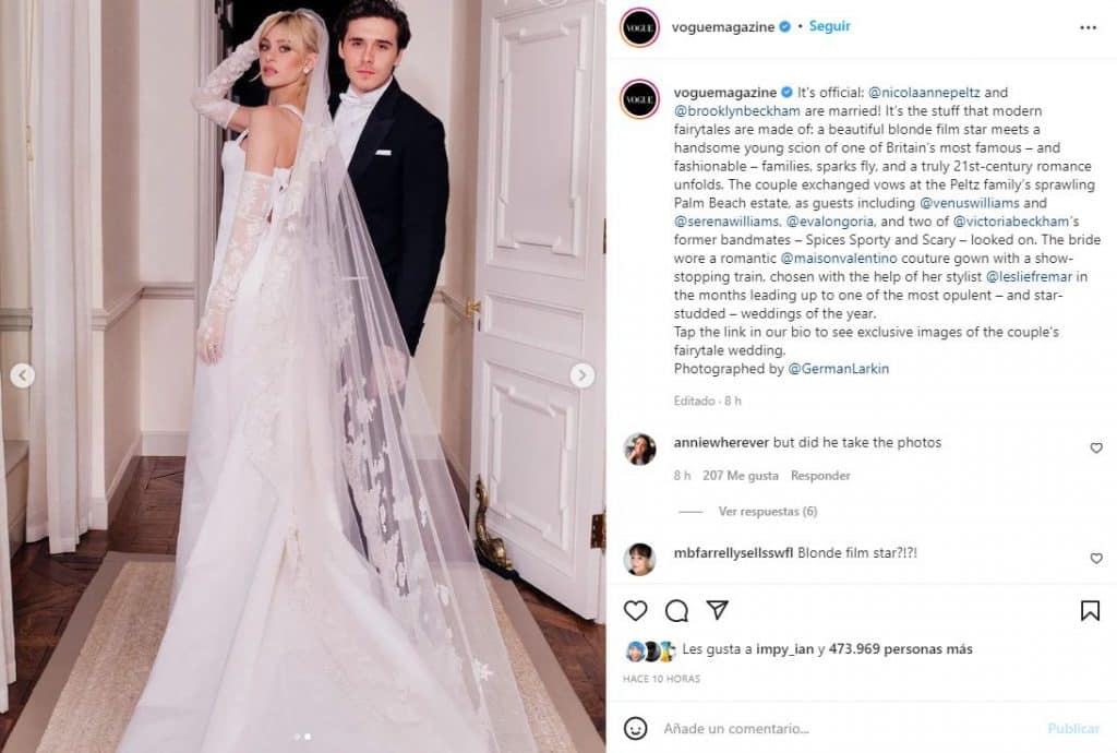 Boda Brooklyn Beckham y Nicola Peltz Instagram