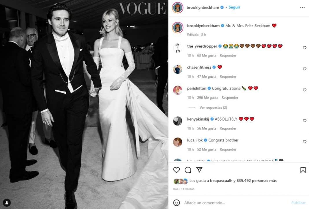 Boda Brooklyn Beckham y Nicola Peltz Instagram