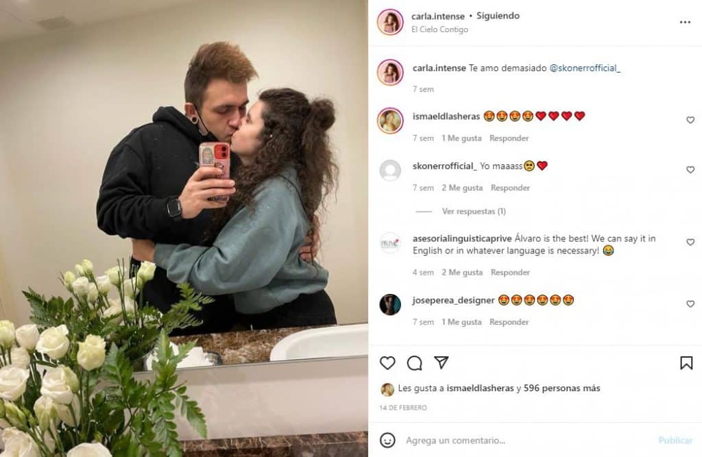 Carla Vigo con el novio Instagram