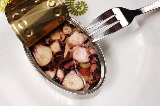 Las calorías que tiene una lata de pulpo