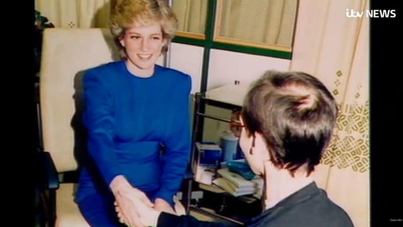 Lady Di visita enfermos VIH Sida Hospital