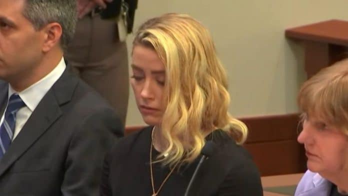Amber Heard en la lectura del veredicto