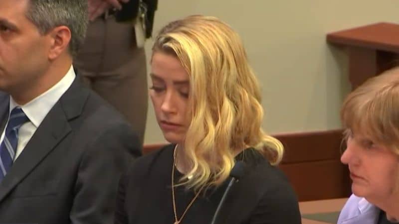Amber Heard en la lectura del veredicto