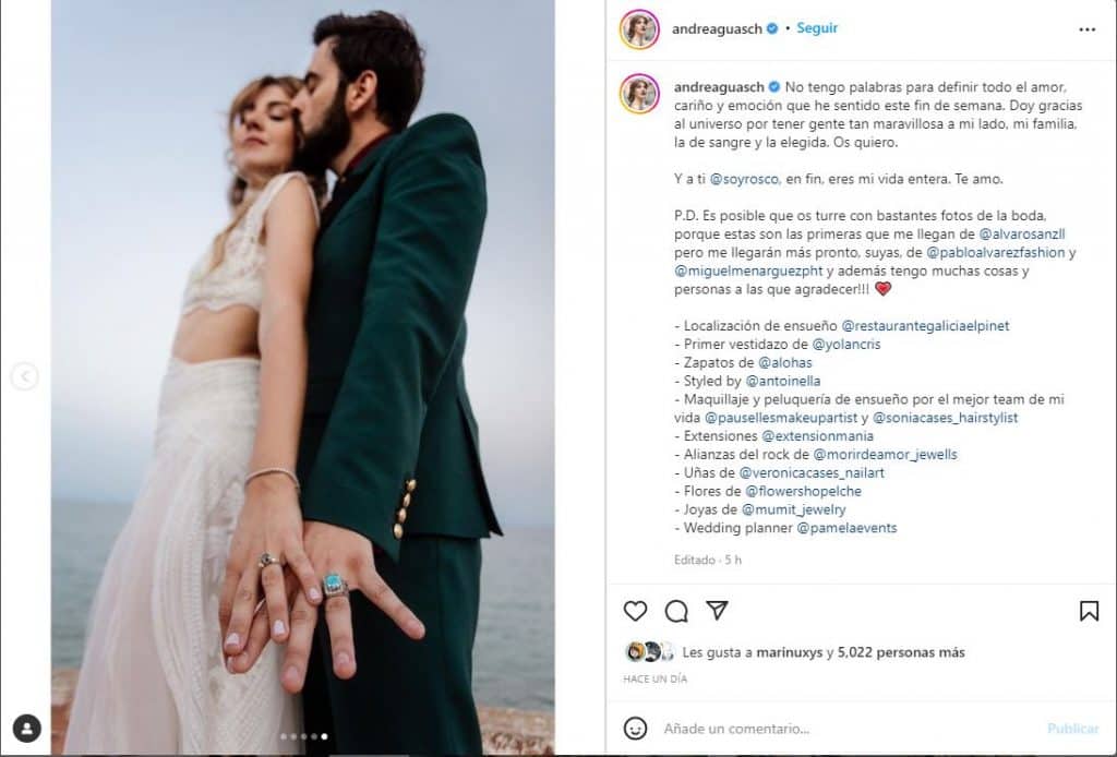 Susana Guasch y Rosco: la boda más gamberra del año