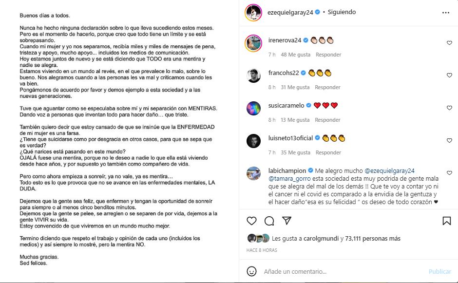 Ezequiel Garay y su gran miedo con Tamara Gorro: "¿Tiene que...?"