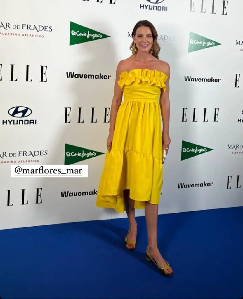Mar Flores reaparece en los Premios Elle Eco: Nos cuenta el secreto de su piel perfecta