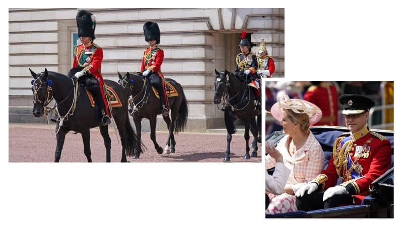 Príncipe Carlos y el príncipe William la princesa Ana y el príncipe Eduardo