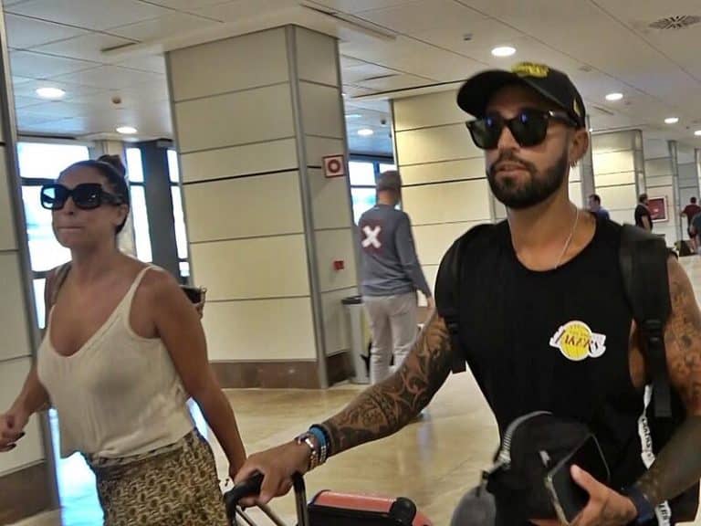 Omar Sánchez y Raquel Lozano regresan a Madrid tras sus vacaciones en Ibiza