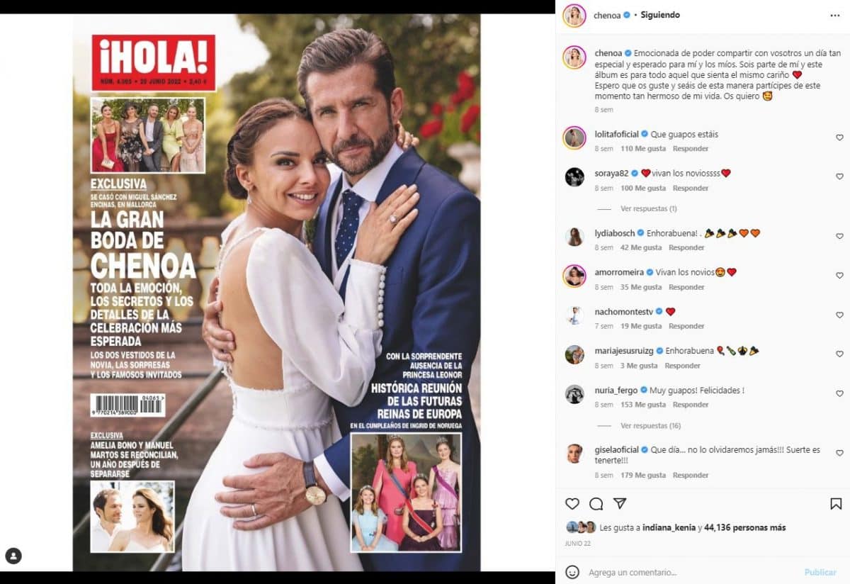 La indirecta de Chenoa a Elena Tablada tras su boda con Miguel Ángel Encinas
