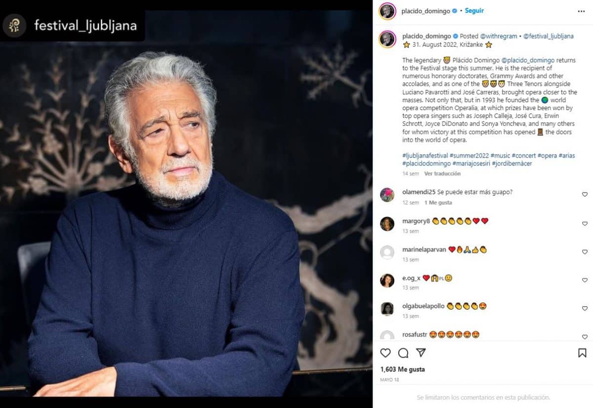 Plácido Domingo Instagram