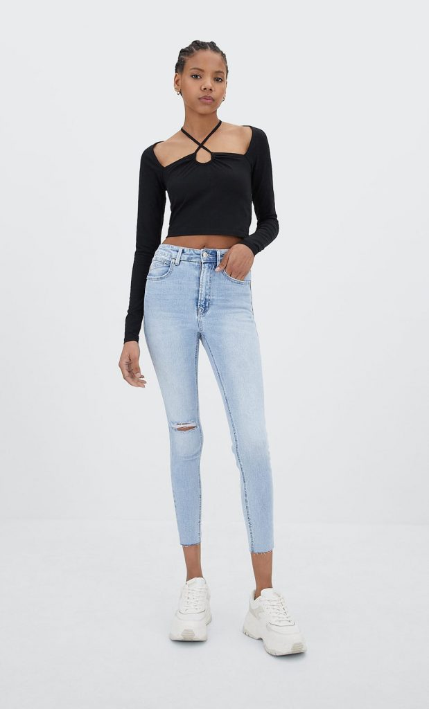 Vaqueros grises stradivarius online