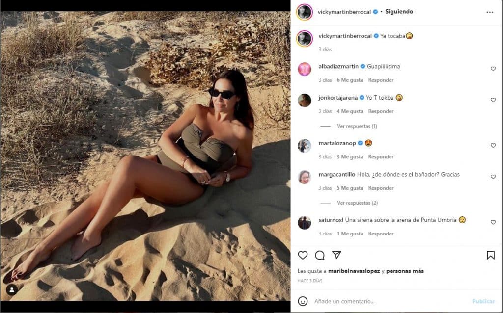 Vicky Martín Berrocal espectacular en bañador lanza un potente mensaje 'body positive'