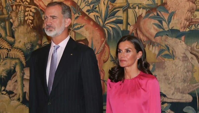 La Reina Letizia enamora en su primer acto en Alemania con un total look fucsia de estreno