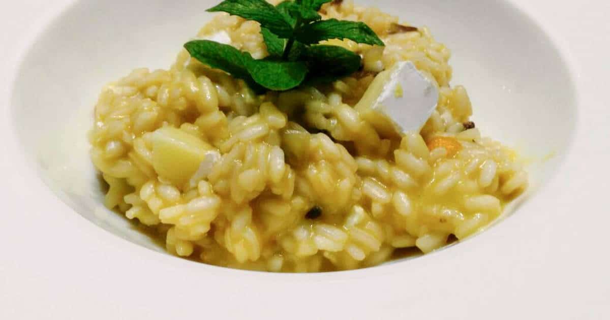 Risotto de queso brie