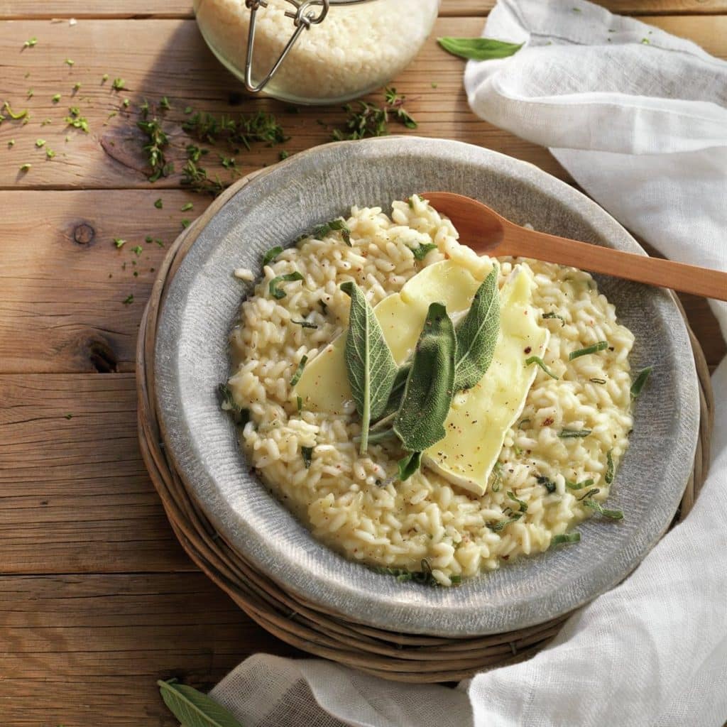 El risotto de queso brie que está mejor que la receta original