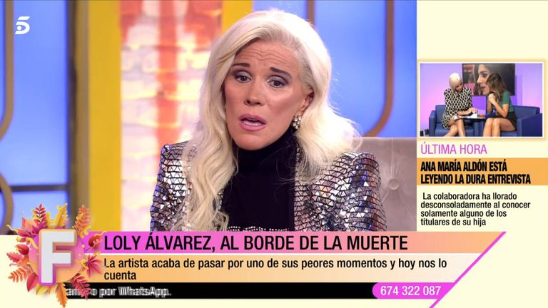 Loly Álvarez regresa a la vida pública para contar su realidad más trágica